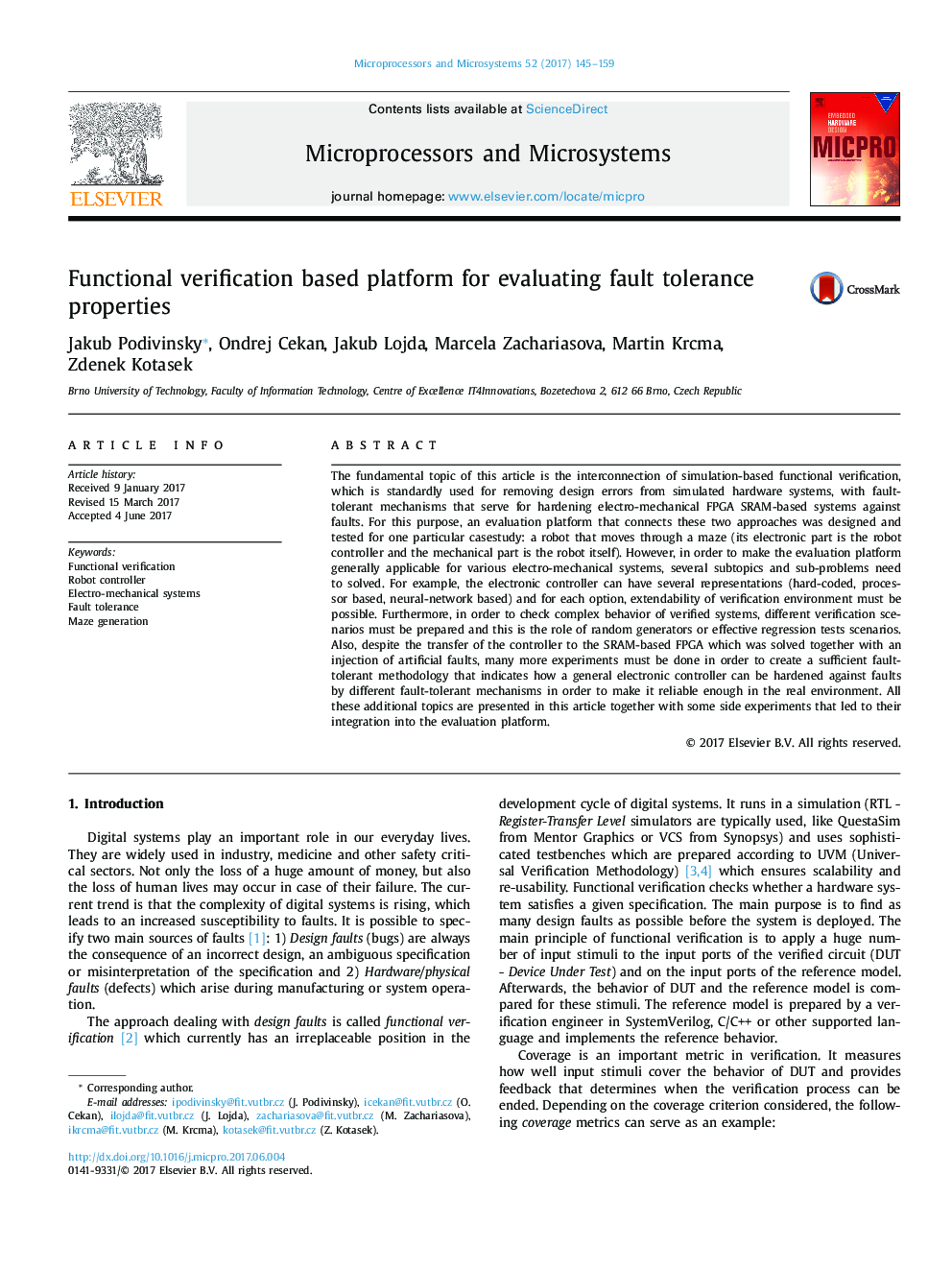 Functional verification based platform for evaluating fault tolerance properties