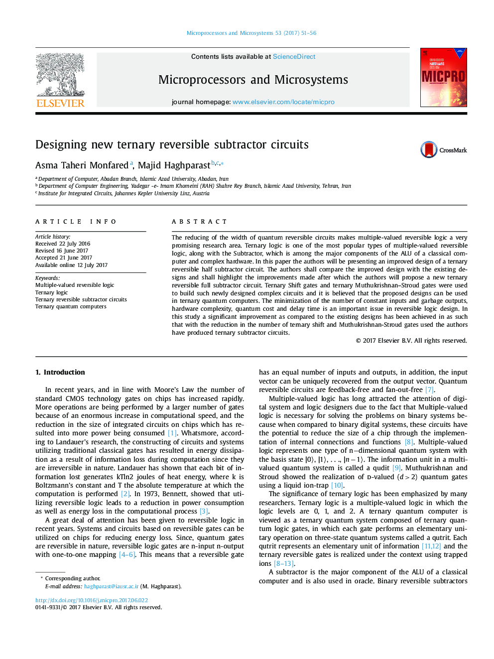 Designing new ternary reversible subtractor circuits