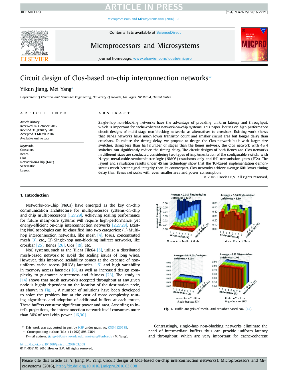 Circuit design of Clos-based on-chip interconnection networks