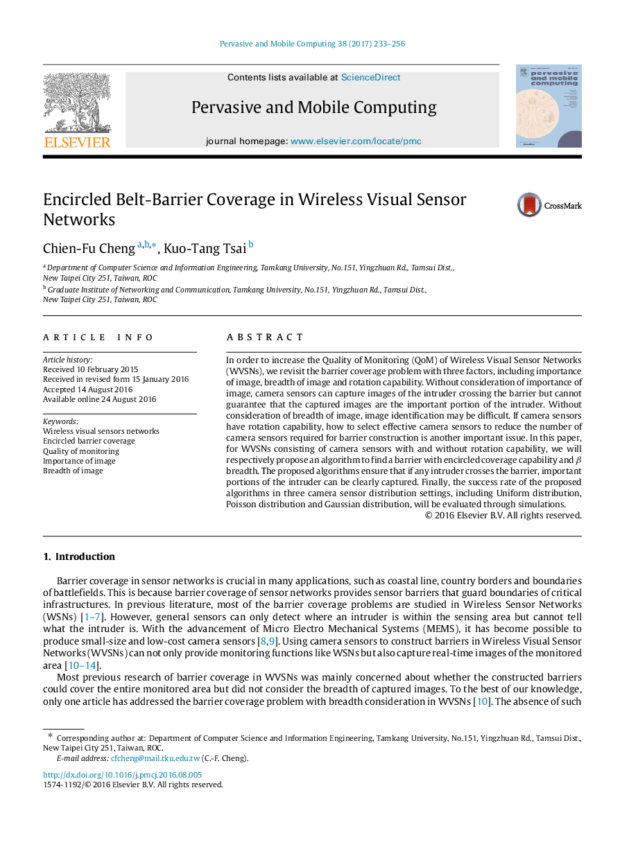 Encircled Belt-Barrier Coverage in Wireless Visual Sensor Networks