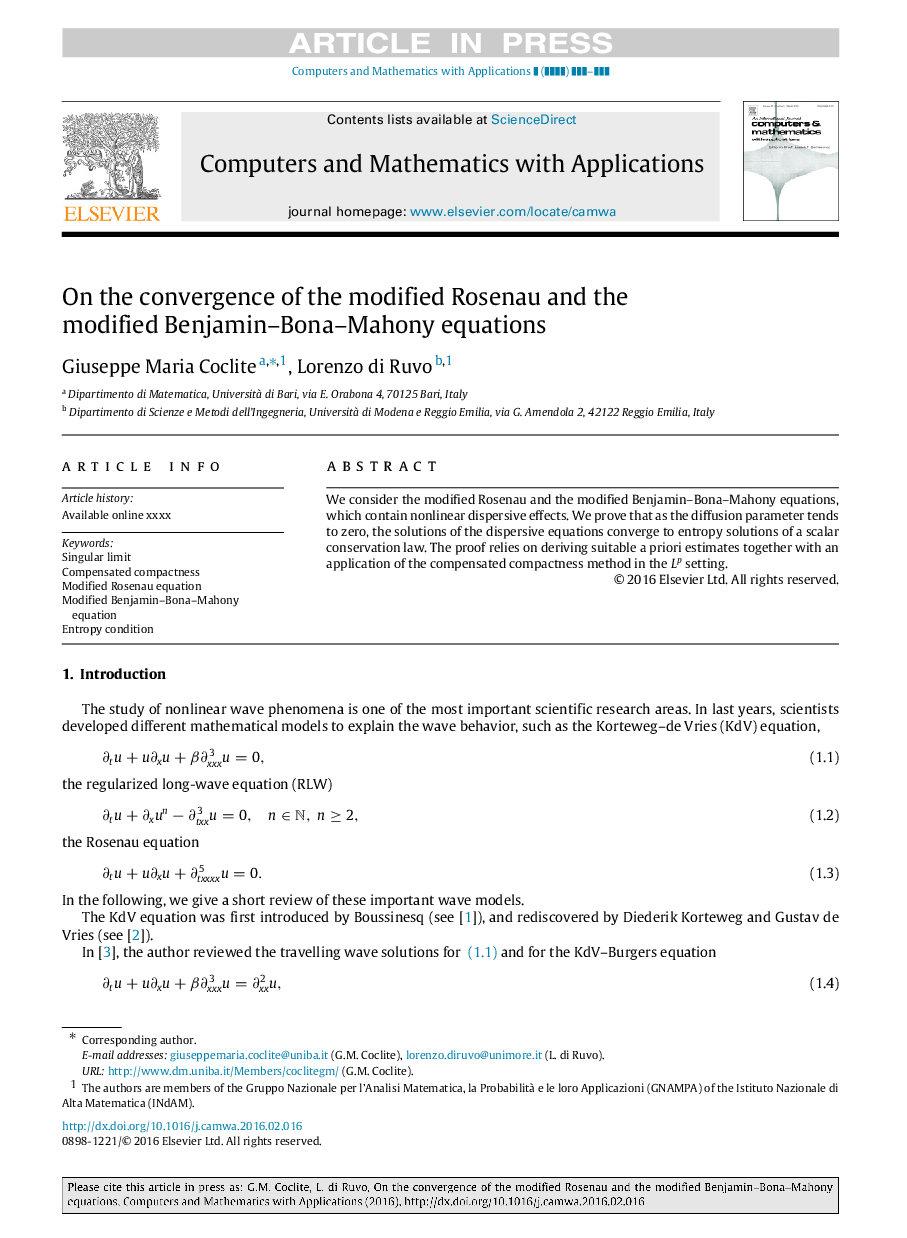 On the convergence of the modified Rosenau and the modified Benjamin-Bona-Mahony equations