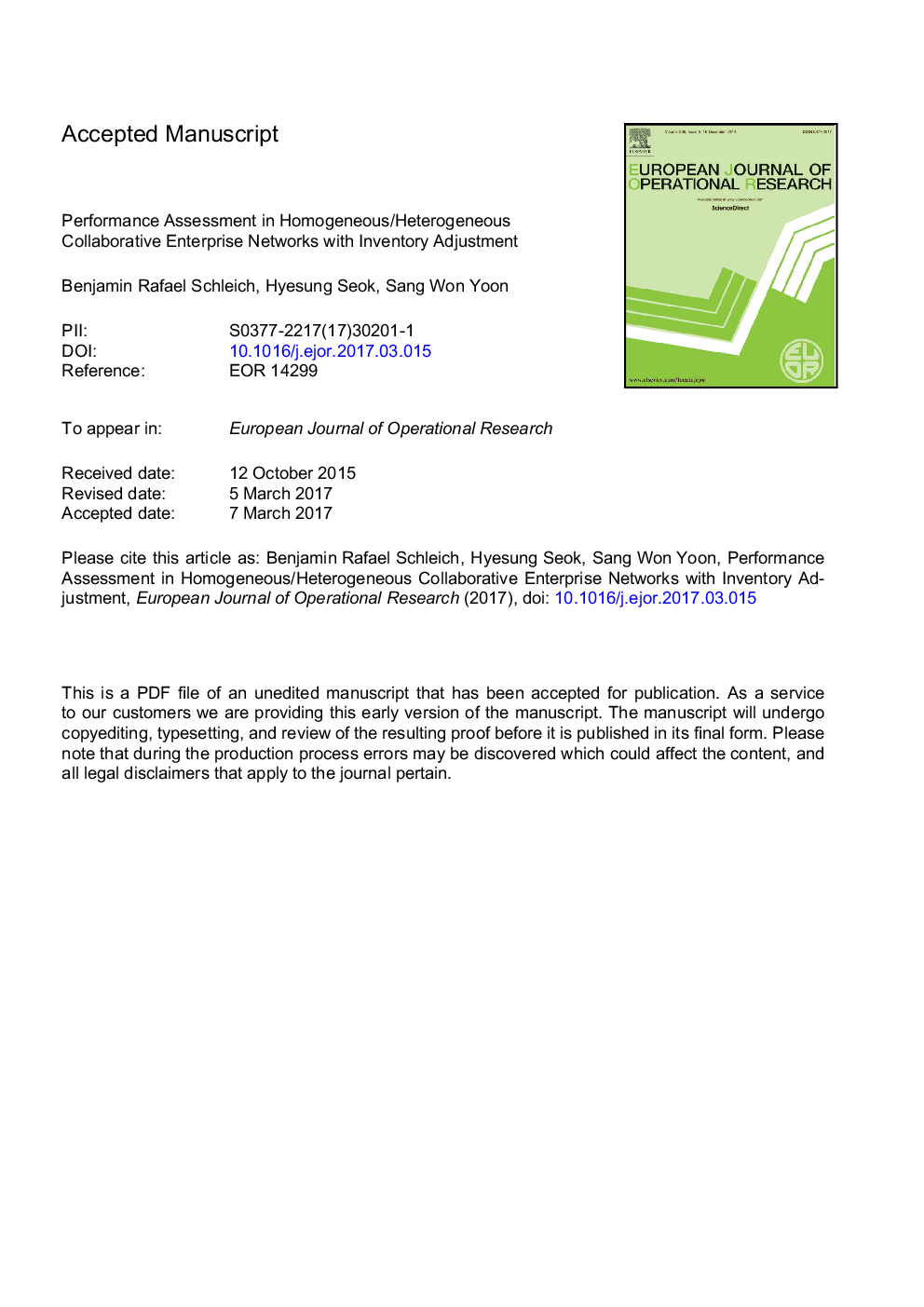 Performance assessment in homogeneous/heterogeneous collaborative enterprise networks with inventory adjustment