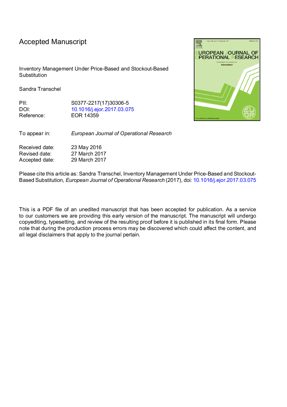 Inventory management under price-based and stockout-based substitution