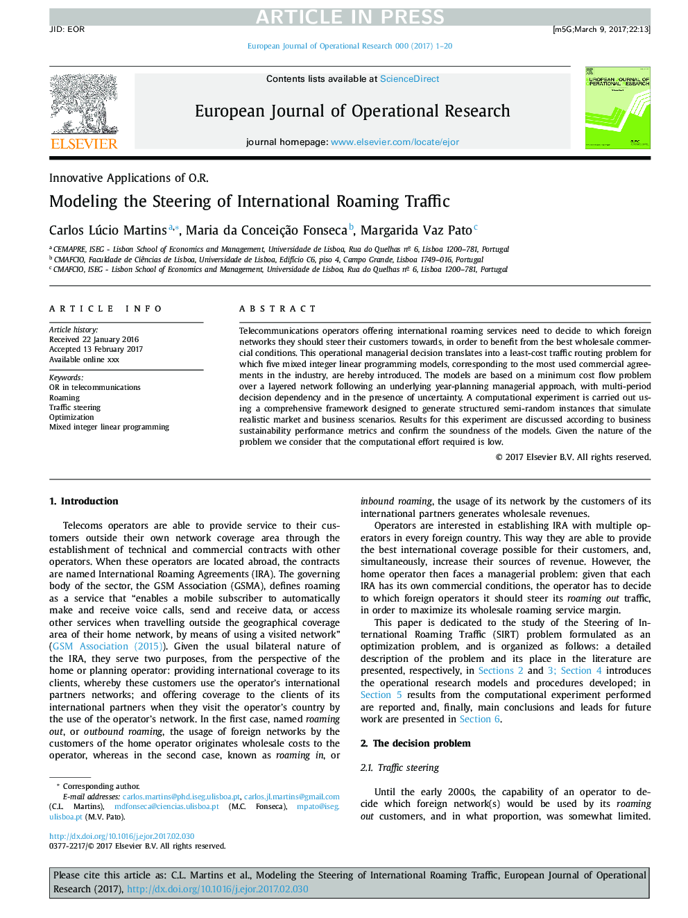 مدل سازی مسیریابی بین المللی ترافیک رومینگ 