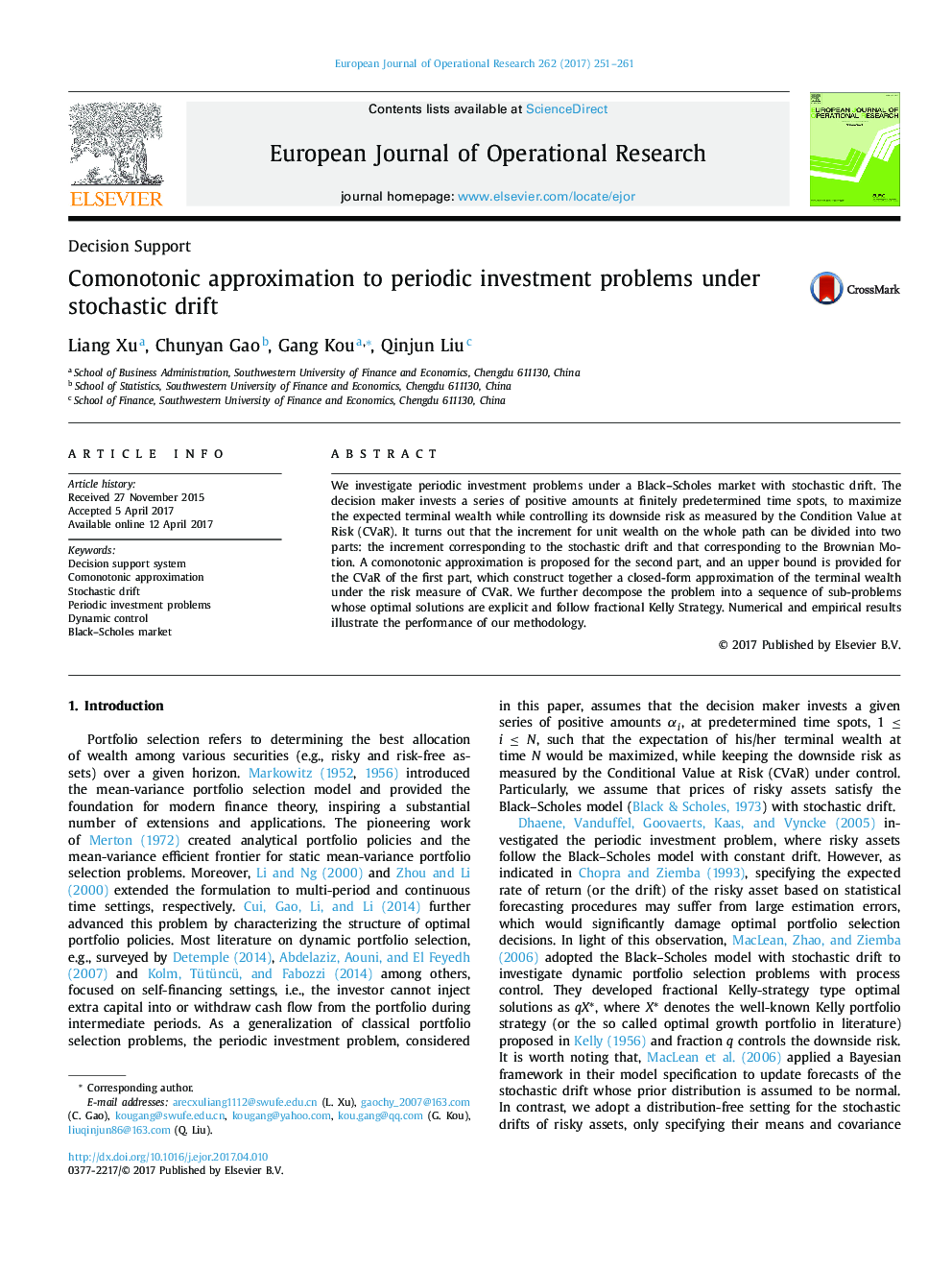 Comonotonic approximation to periodic investment problems under stochastic drift