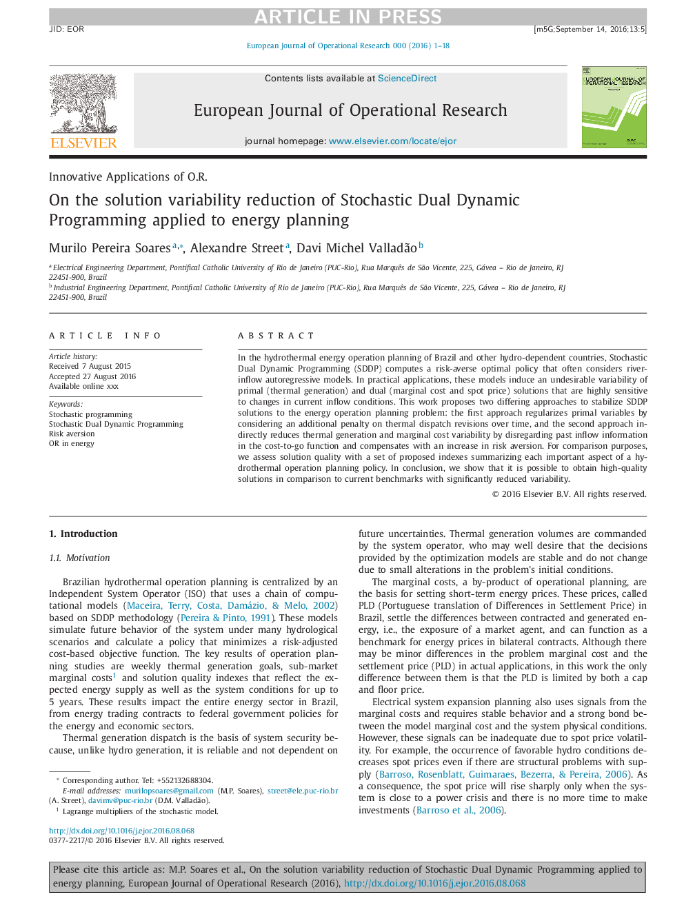 On the solution variability reduction of Stochastic Dual Dynamic Programming applied to energy planning