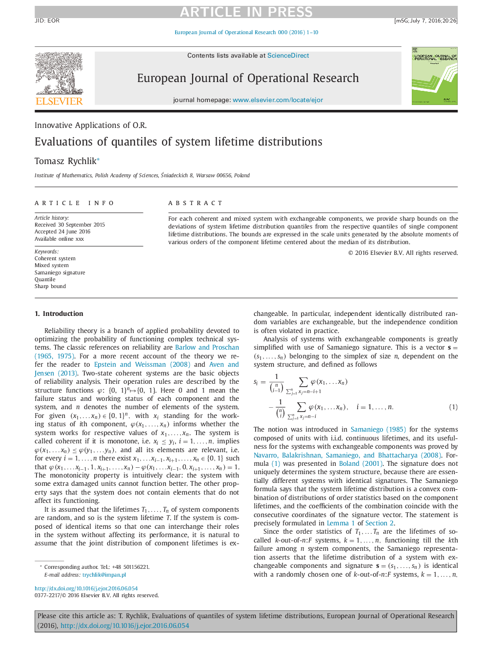 Evaluations of quantiles of system lifetime distributions