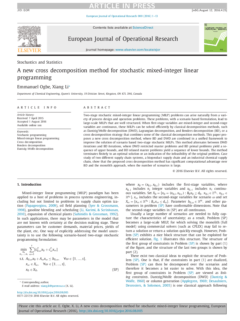 A new cross decomposition method for stochastic mixed-integer linear programming