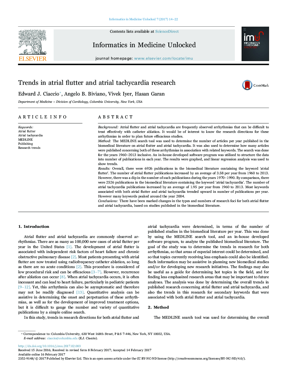 Trends in atrial flutter and atrial tachycardia research