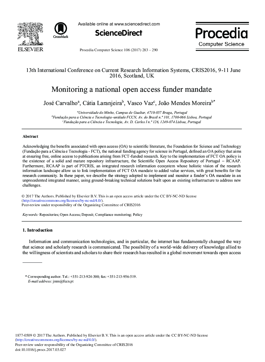 Monitoring a National Open Access Funder Mandate
