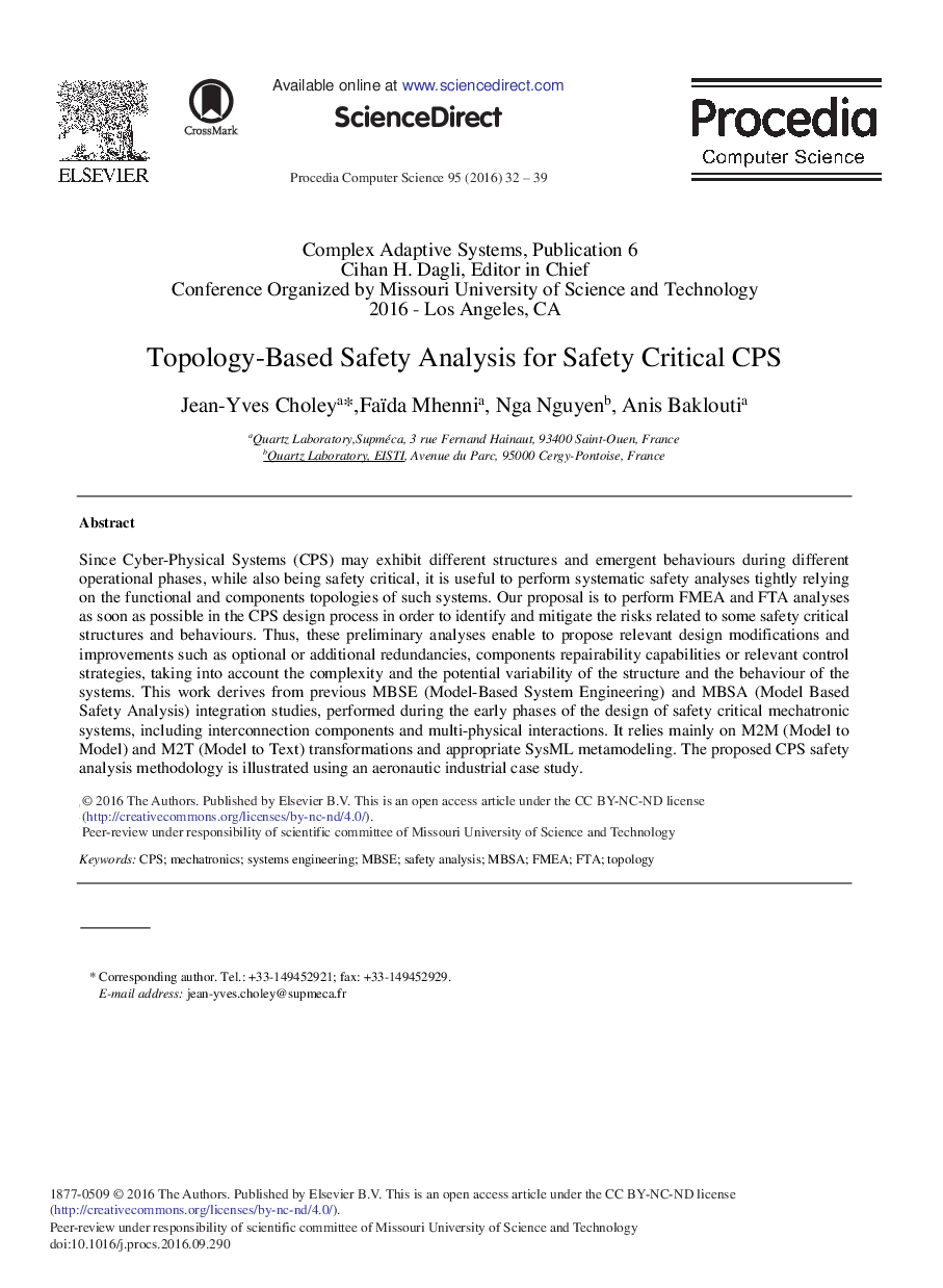 Topology-based Safety Analysis for Safety Critical CPS