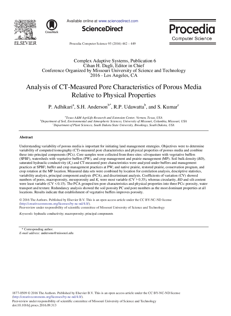 Analysis of CT-Measured Pore Characteristics of Porous Media Relative to Physical Properties