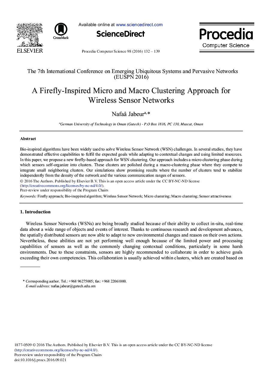A Firefly-inspired Micro and Macro Clustering Approach for Wireless Sensor Networks