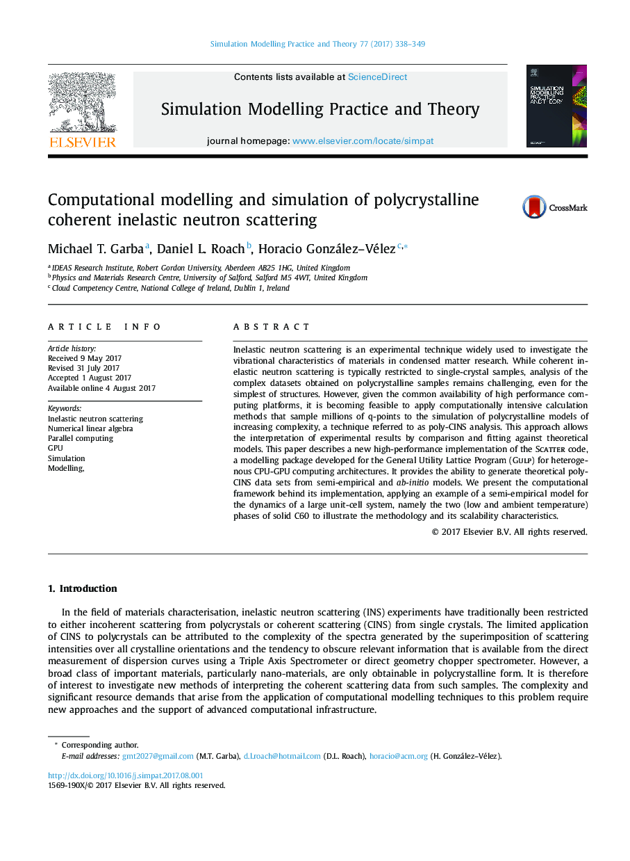 Computational modelling and simulation of polycrystalline coherent inelastic neutron scattering