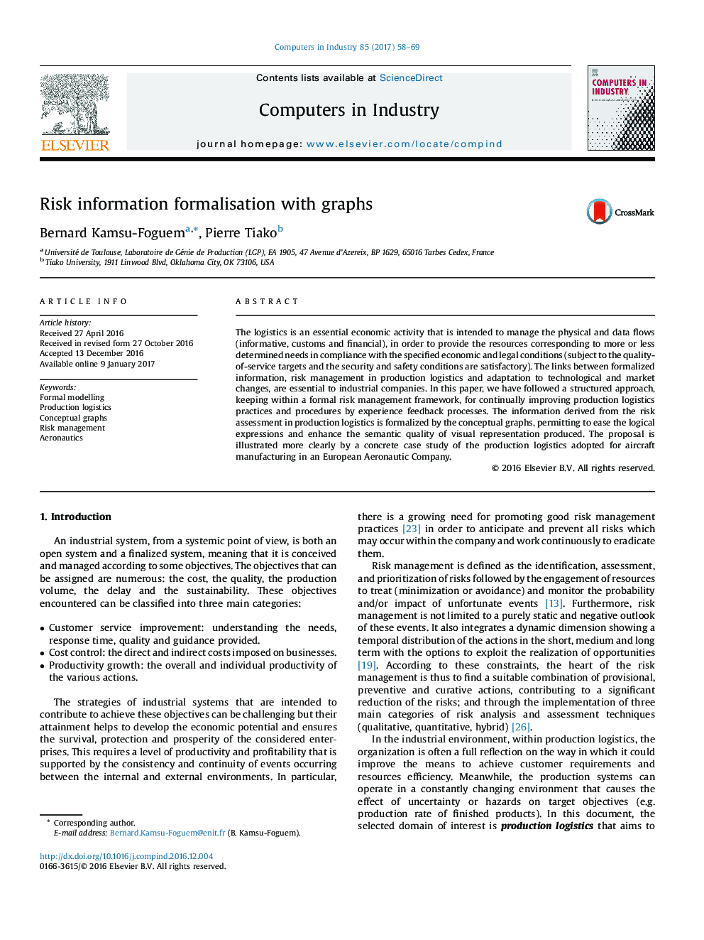 Risk information formalisation with graphs