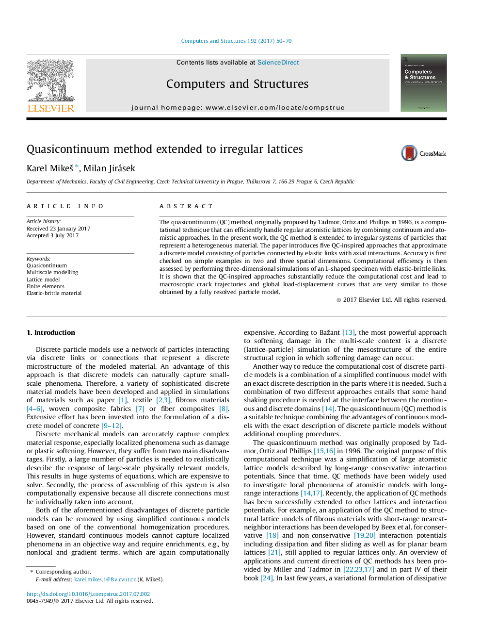 Quasicontinuum method extended to irregular lattices