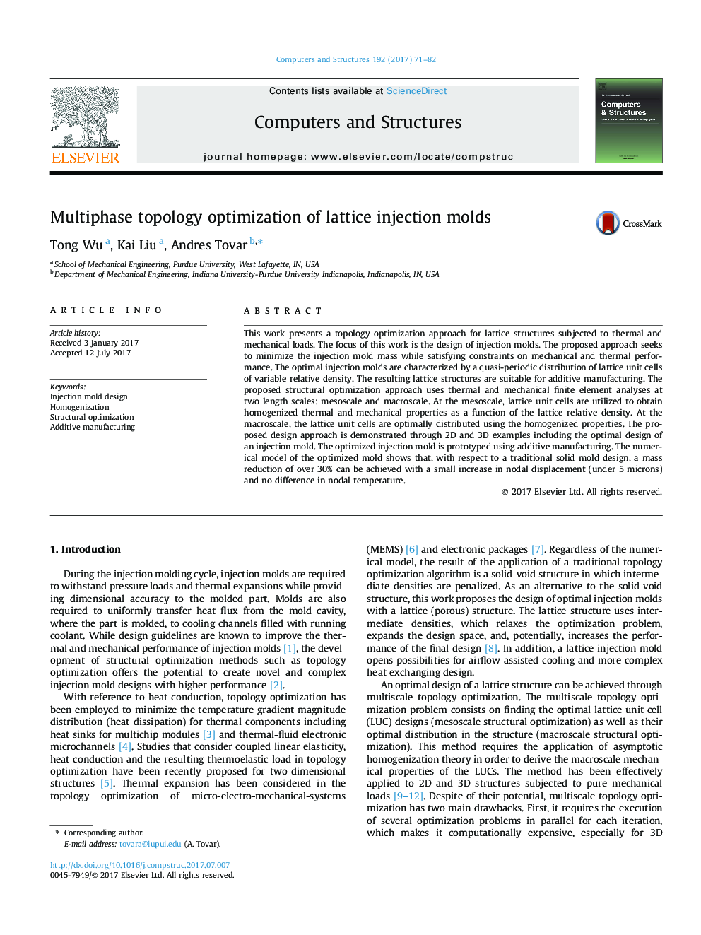 Multiphase topology optimization of lattice injection molds