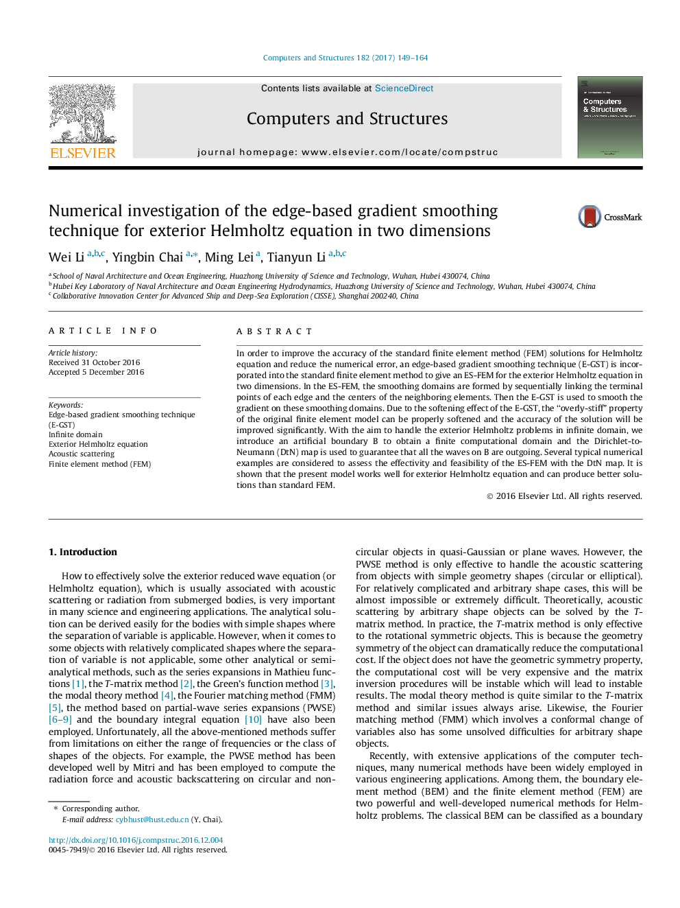 Numerical investigation of the edge-based gradient smoothing technique for exterior Helmholtz equation in two dimensions