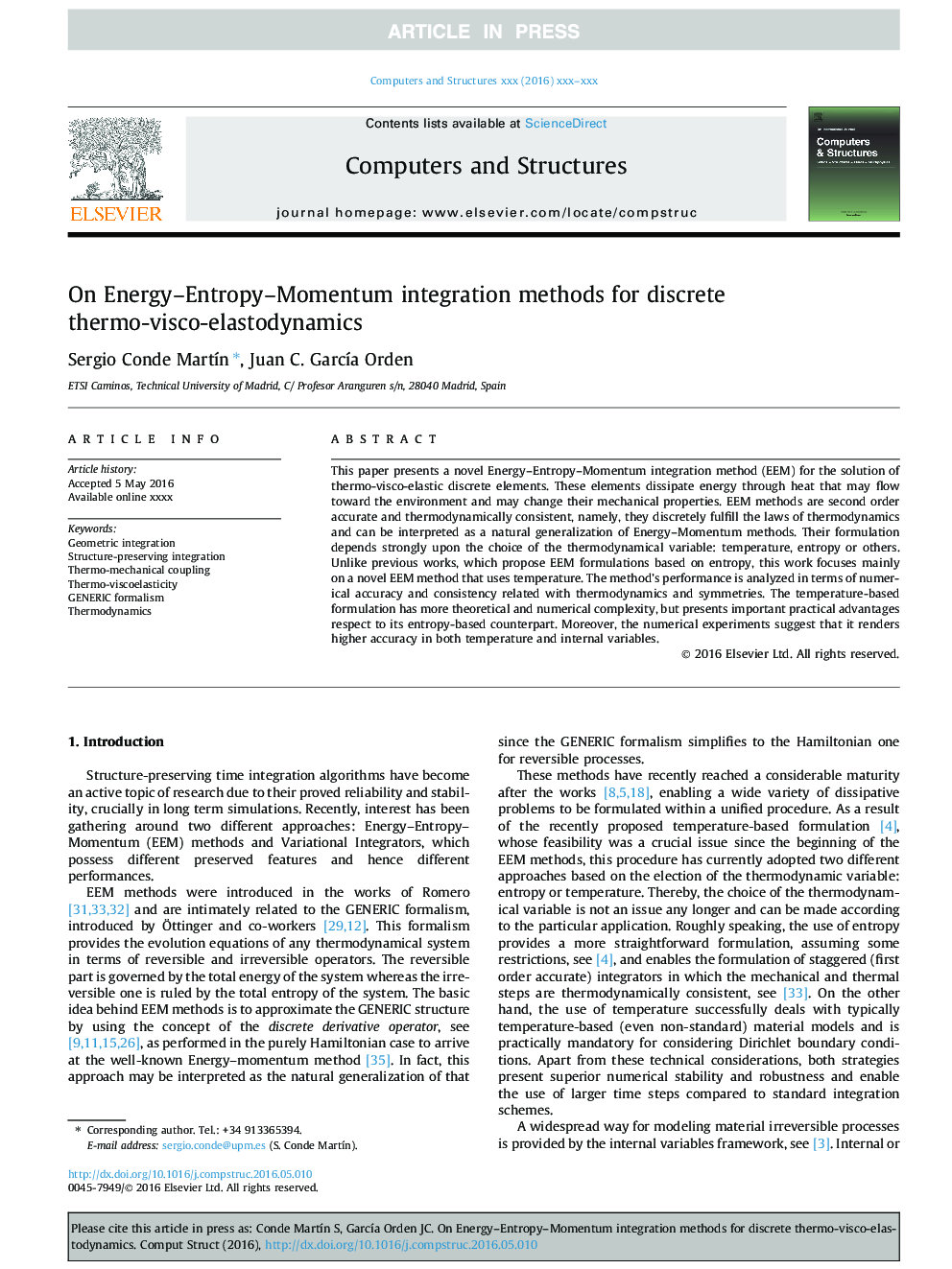 On Energy-Entropy-Momentum integration methods for discrete thermo-visco-elastodynamics