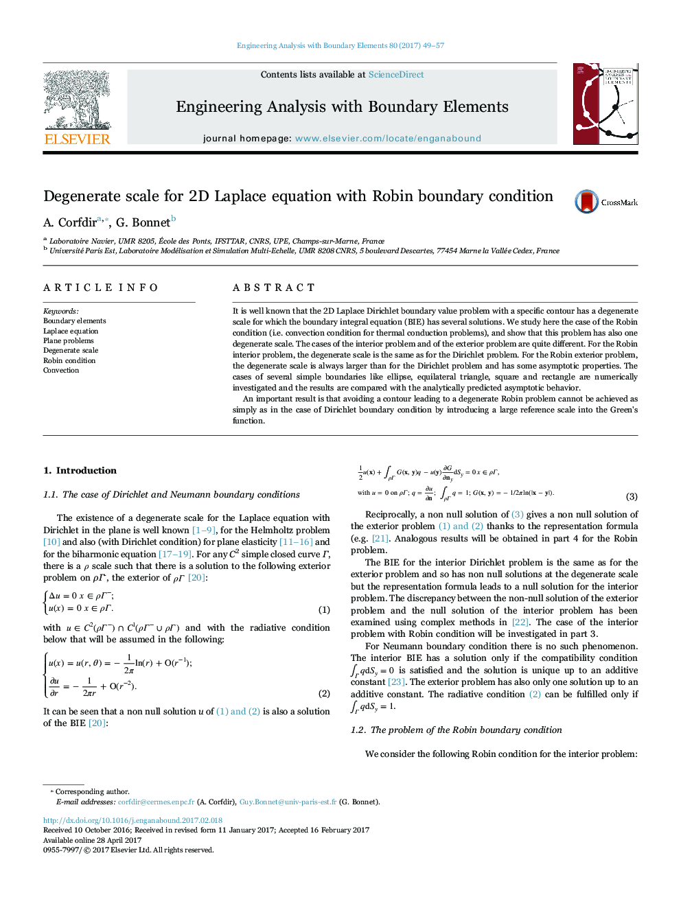 Degenerate scale for 2D Laplace equation with Robin boundary condition