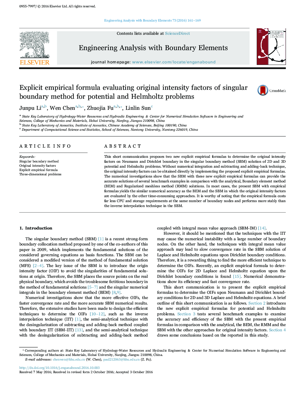 Explicit empirical formula evaluating original intensity factors of singular boundary method for potential and Helmholtz problems