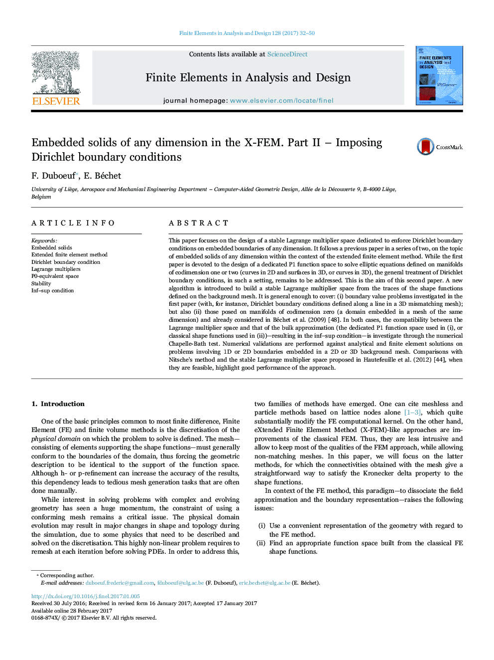 Embedded solids of any dimension in the X-FEM. Part II - Imposing Dirichlet boundary conditions