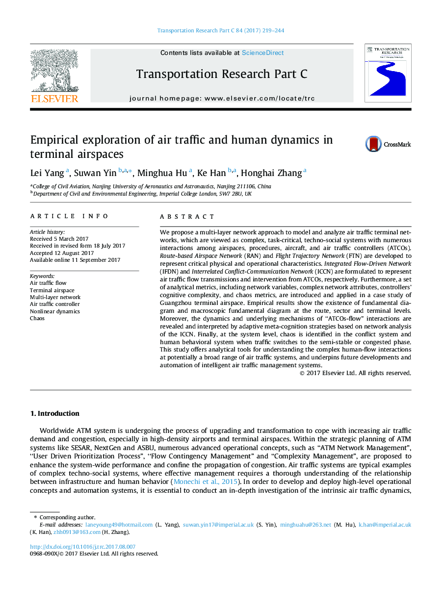 Empirical exploration of air traffic and human dynamics in terminal airspaces