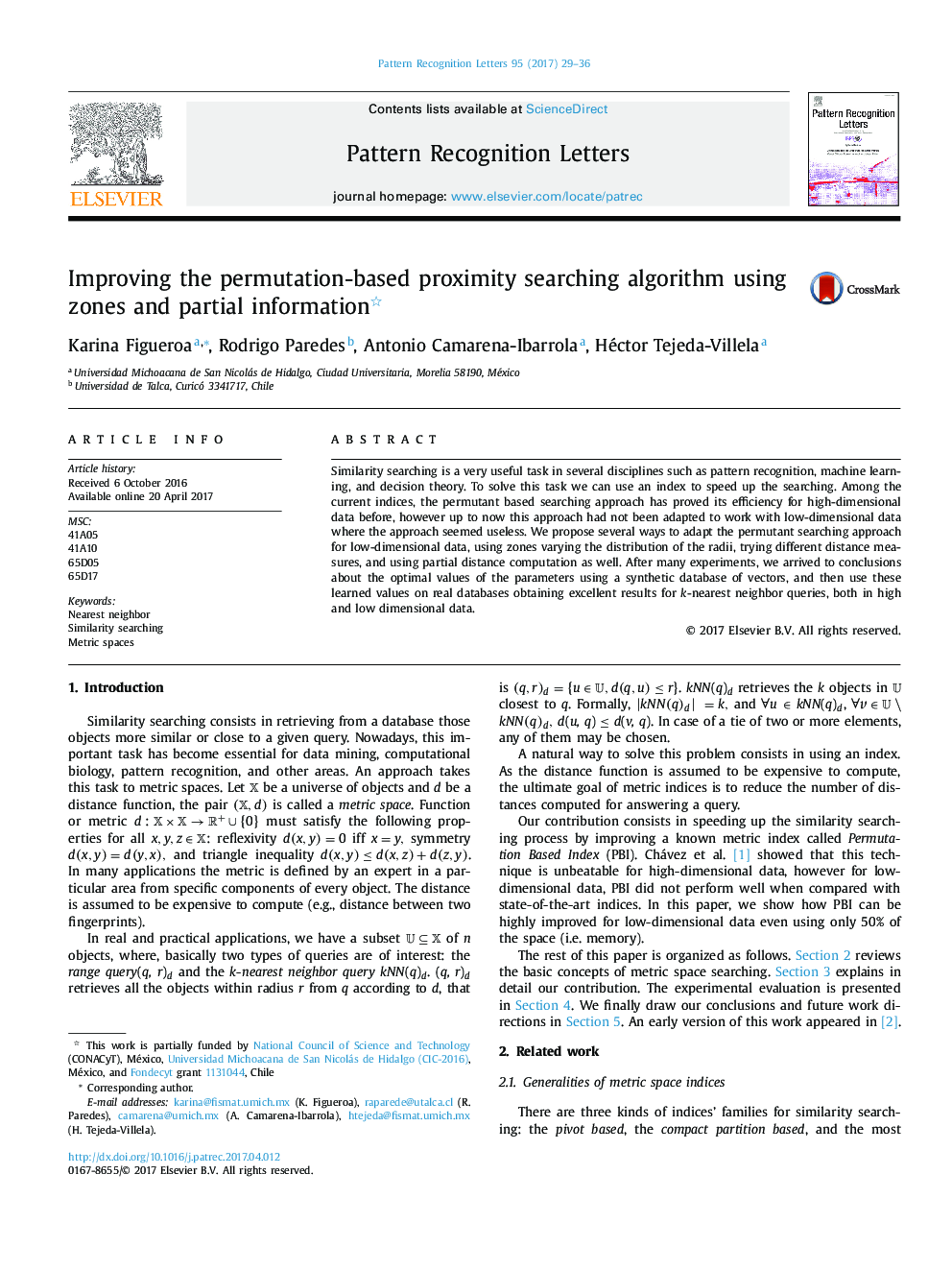 Improving the permutation-based proximity searching algorithm using zones and partial information