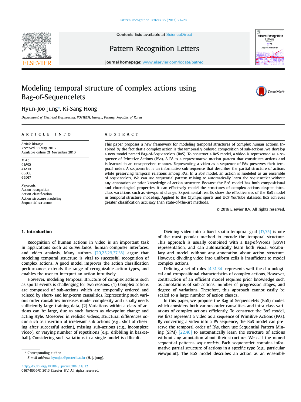 Modeling temporal structure of complex actions using Bag-of-Sequencelets