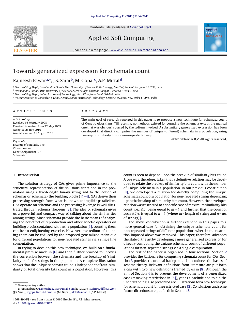 Towards generalized expression for schemata count