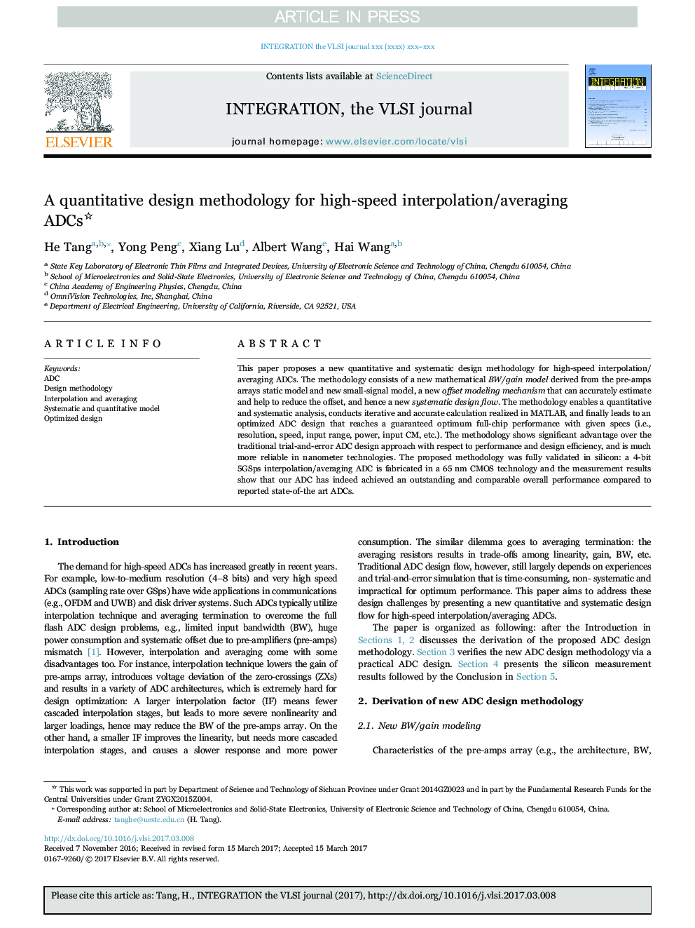 A quantitative design methodology for high-speed interpolation/averaging ADCs