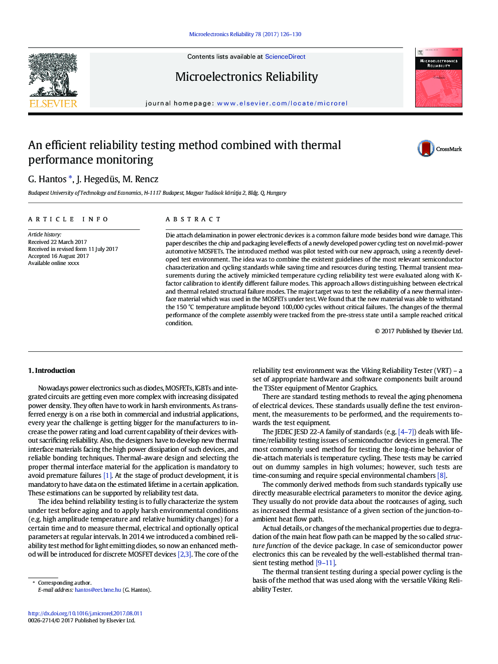 An efficient reliability testing method combined with thermal performance monitoring