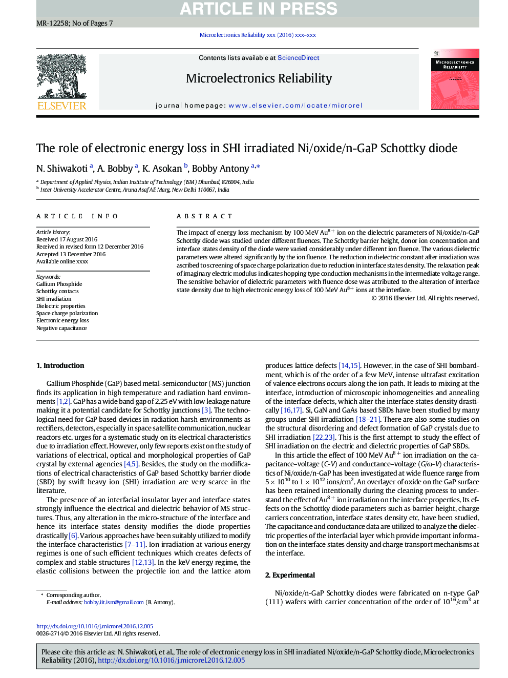 The role of electronic energy loss in SHI irradiated Ni/oxide/n-GaP Schottky diode