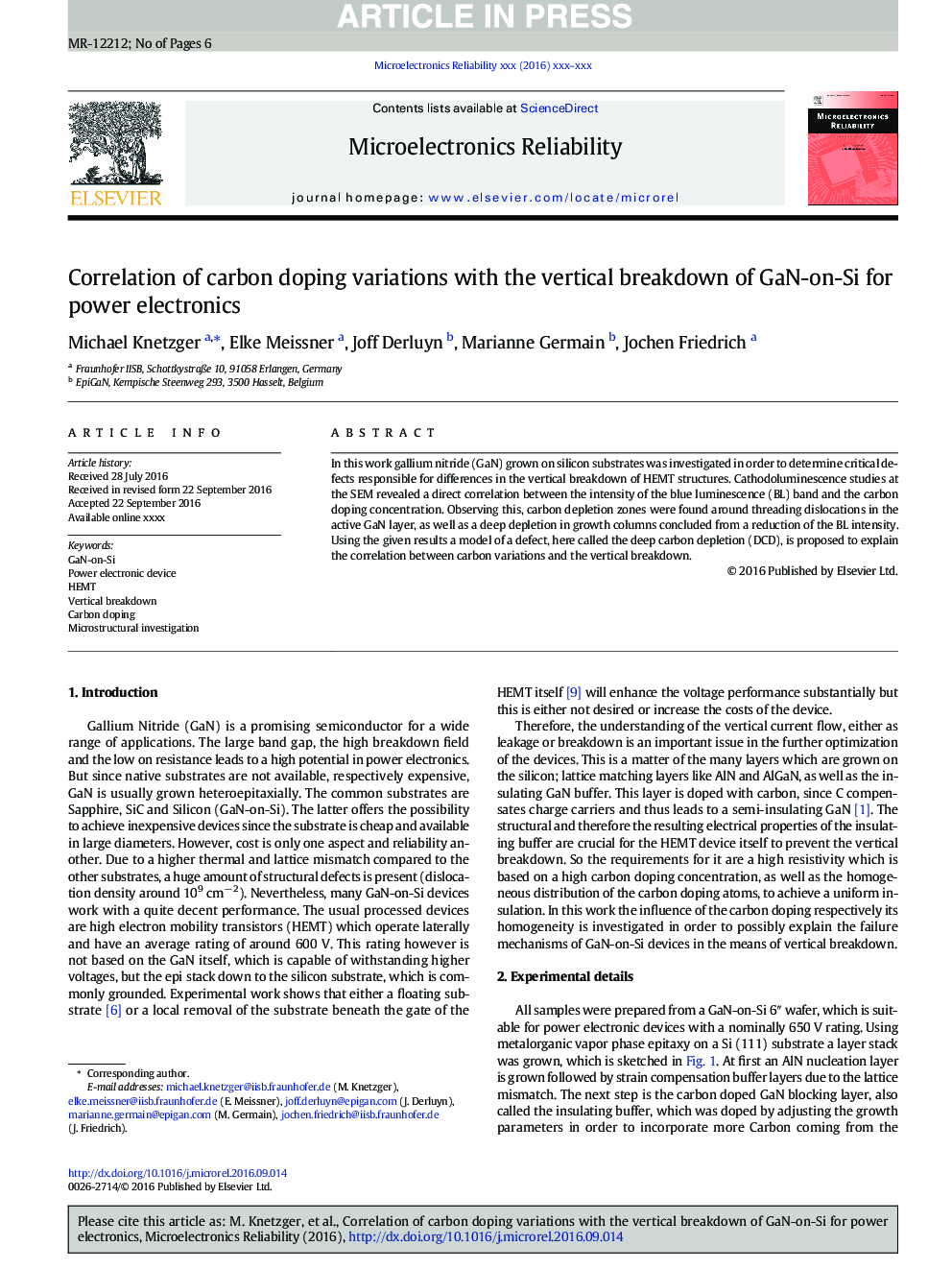 Correlation of carbon doping variations with the vertical breakdown of GaN-on-Si for power electronics