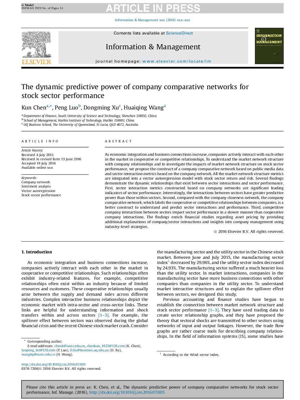 The dynamic predictive power of company comparative networks for stock sector performance