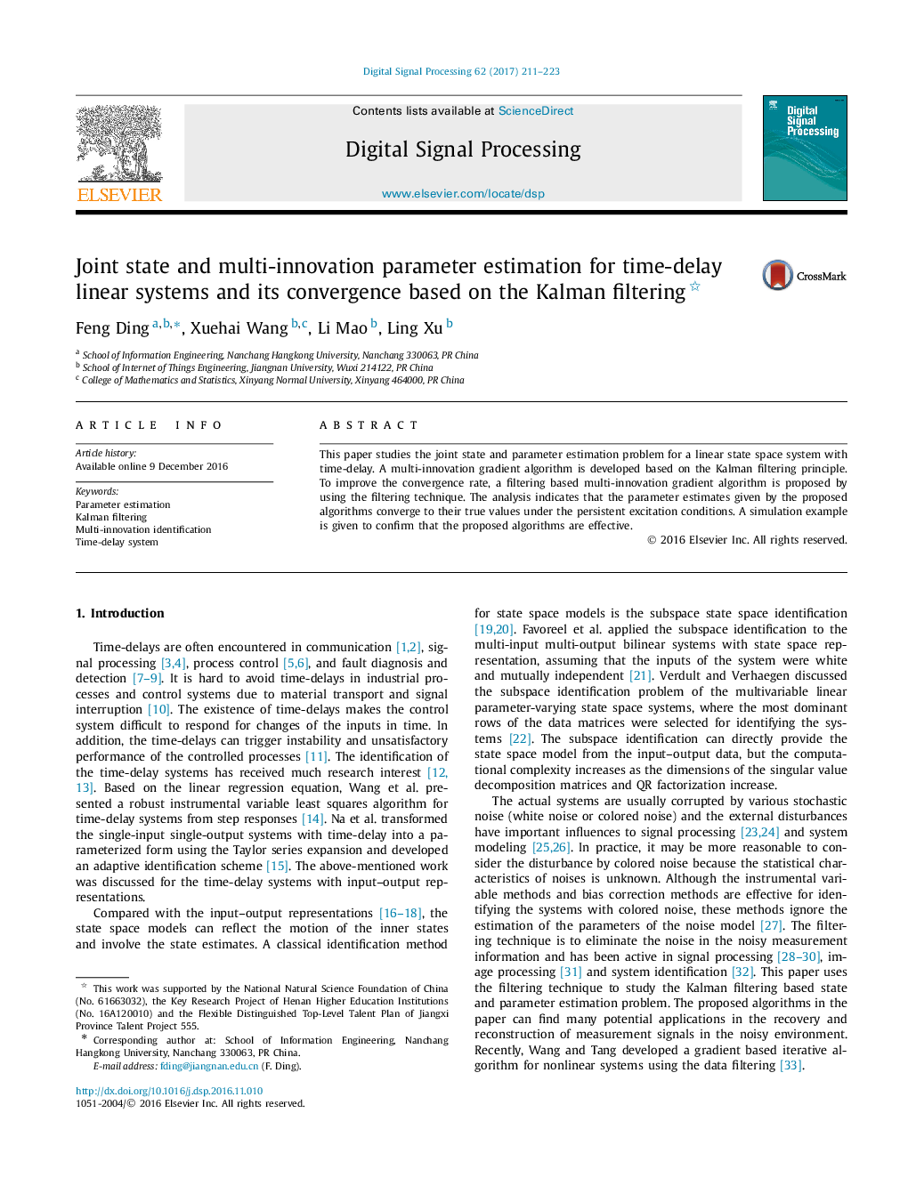 Joint state and multi-innovation parameter estimation for time-delay linear systems and its convergence based on the Kalman filtering