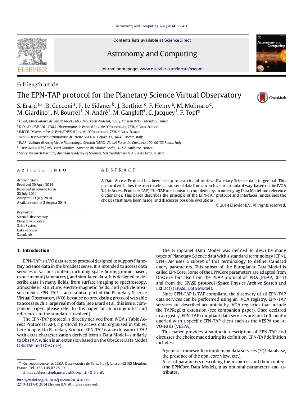 The EPN-TAP protocol for the Planetary Science Virtual Observatory