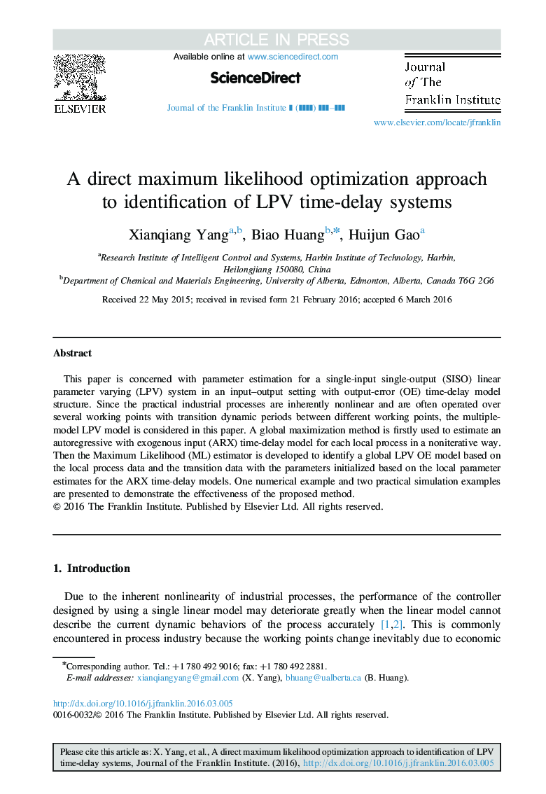 A direct maximum likelihood optimization approach to identification of LPV time-delay systems
