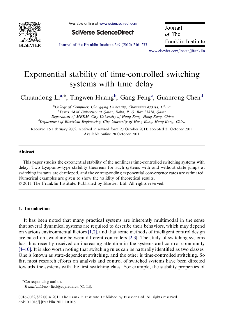 Exponential stability of time-controlled switching systems with time delay