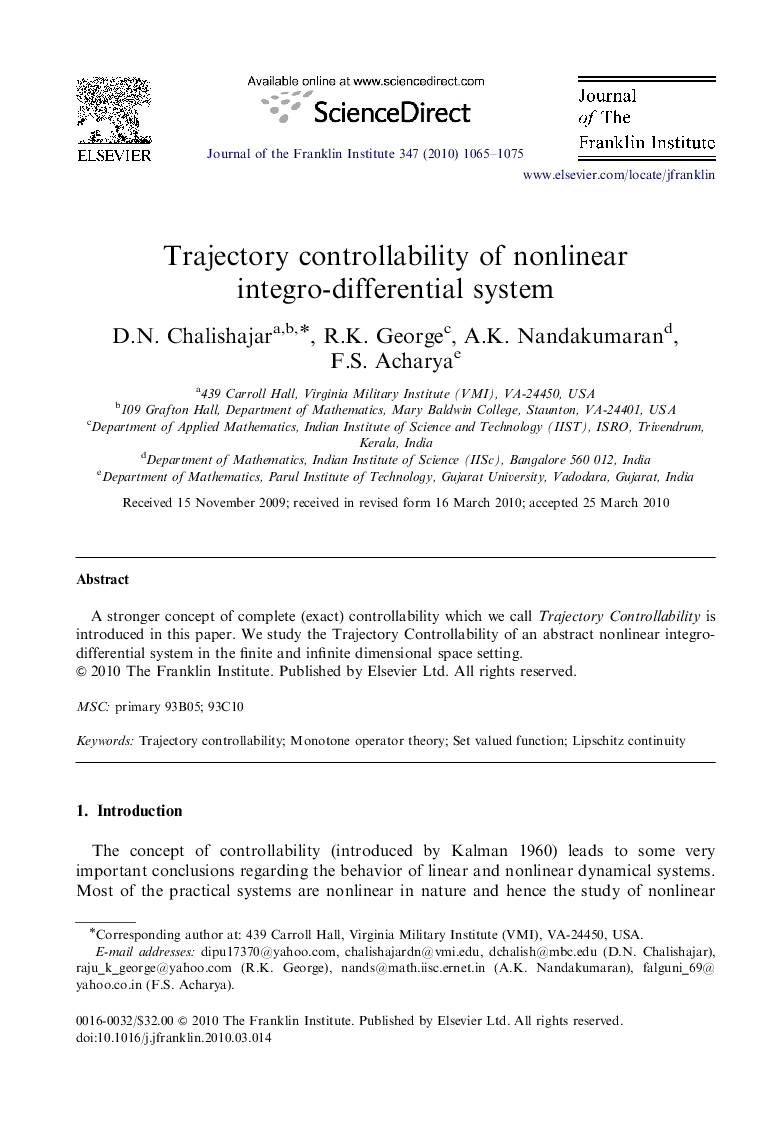 Trajectory controllability of nonlinear integro-differential system