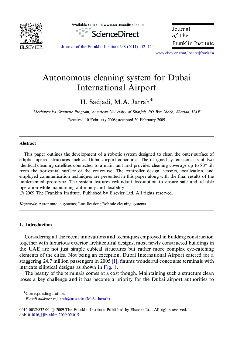 Autonomous cleaning system for Dubai International Airport