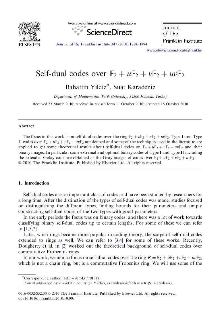 Self-dual codes over F2+uF2+vF2+uvF2