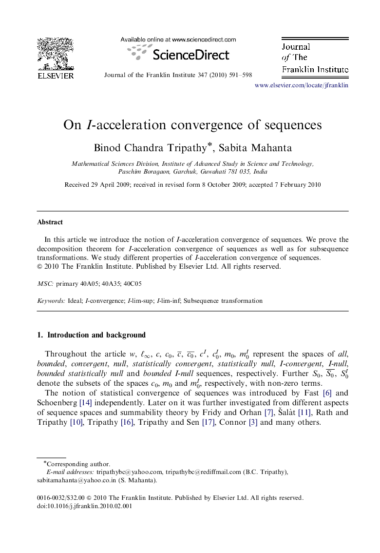 On I-acceleration convergence of sequences