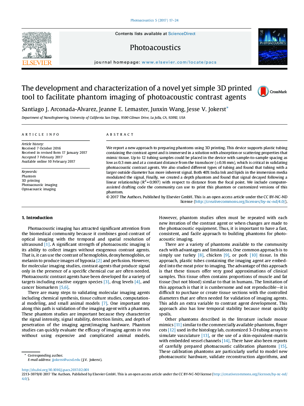 The development and characterization of a novel yet simple 3D printed tool to facilitate phantom imaging of photoacoustic contrast agents
