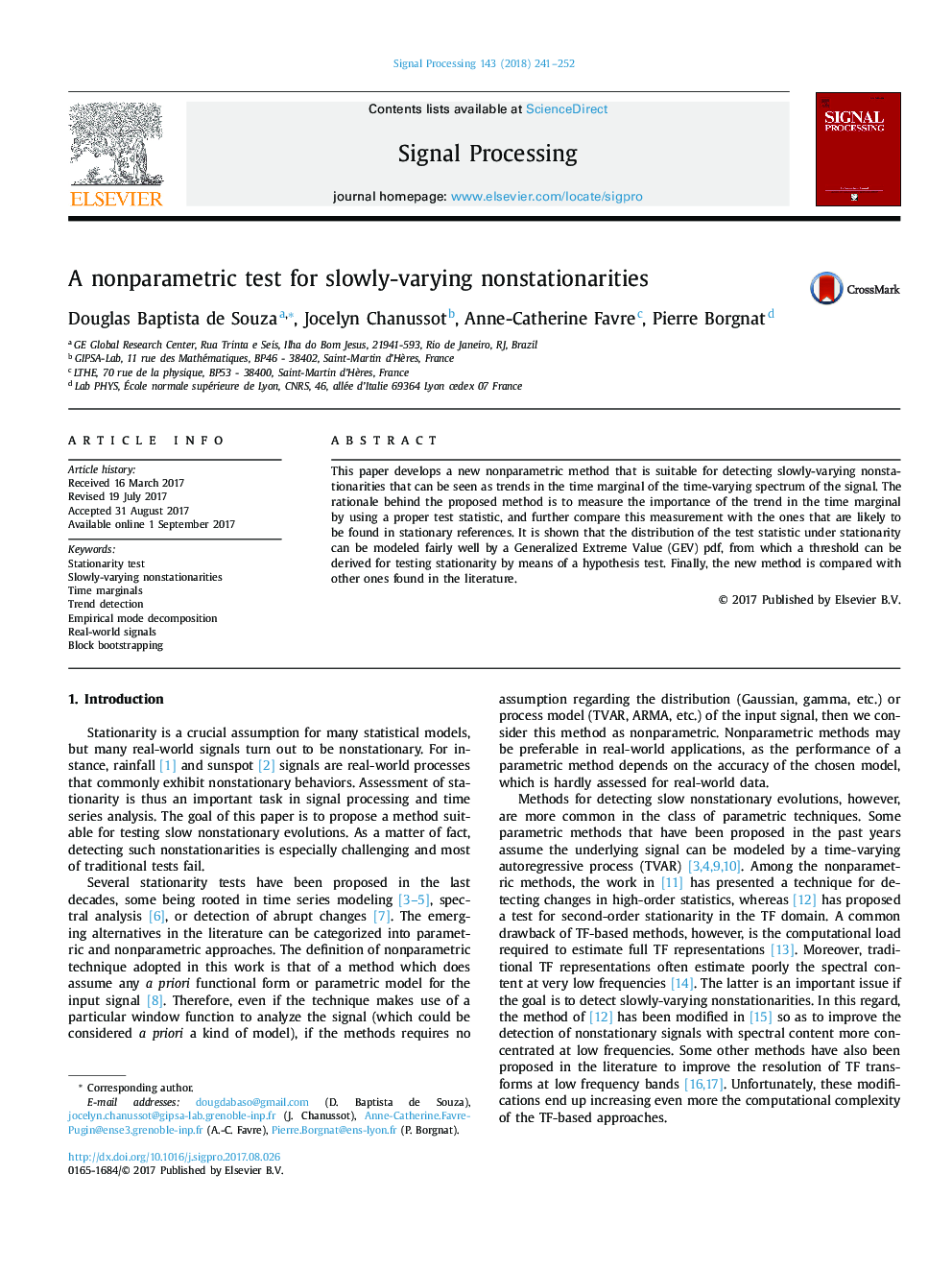 A nonparametric test for slowly-varying nonstationarities