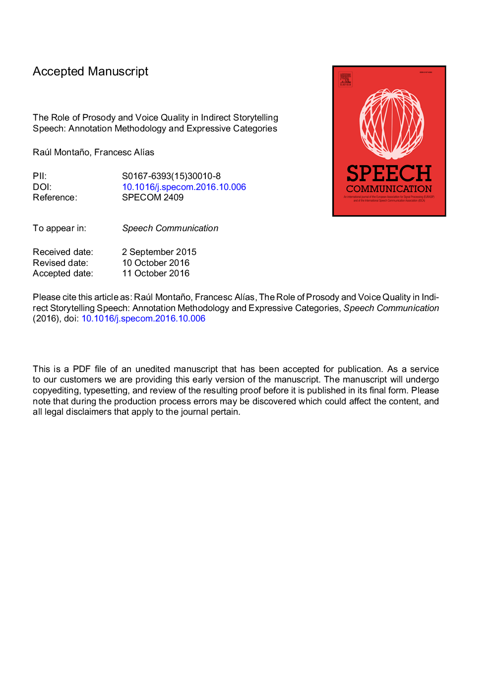 The role of prosody and voice quality in indirect storytelling speech: Annotation methodology and expressive categories