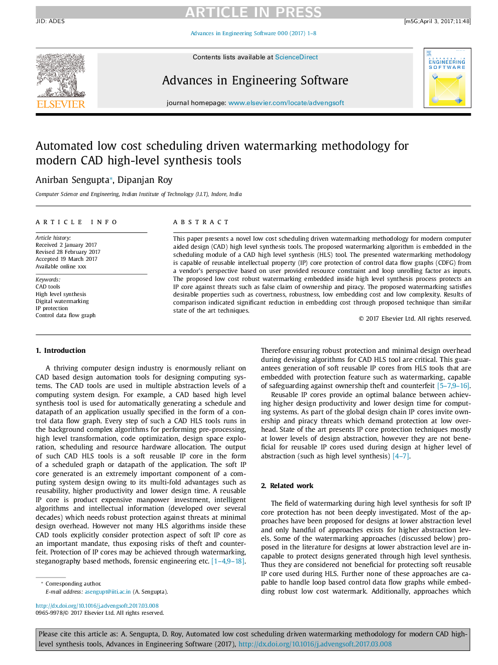 Automated low cost scheduling driven watermarking methodology for modern CAD high-level synthesis tools