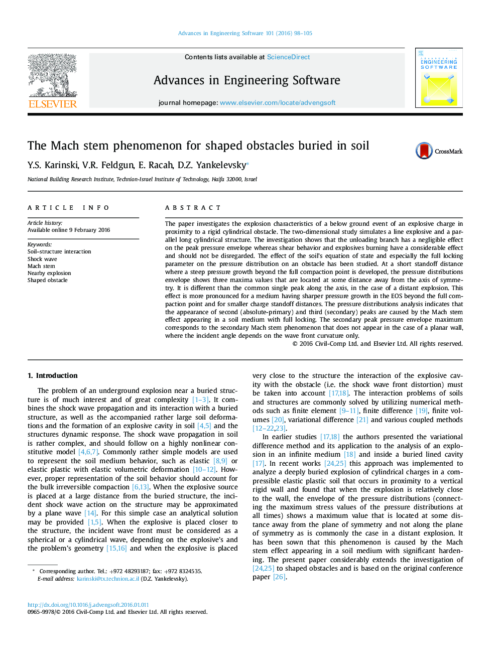 The Mach stem phenomenon for shaped obstacles buried in soil
