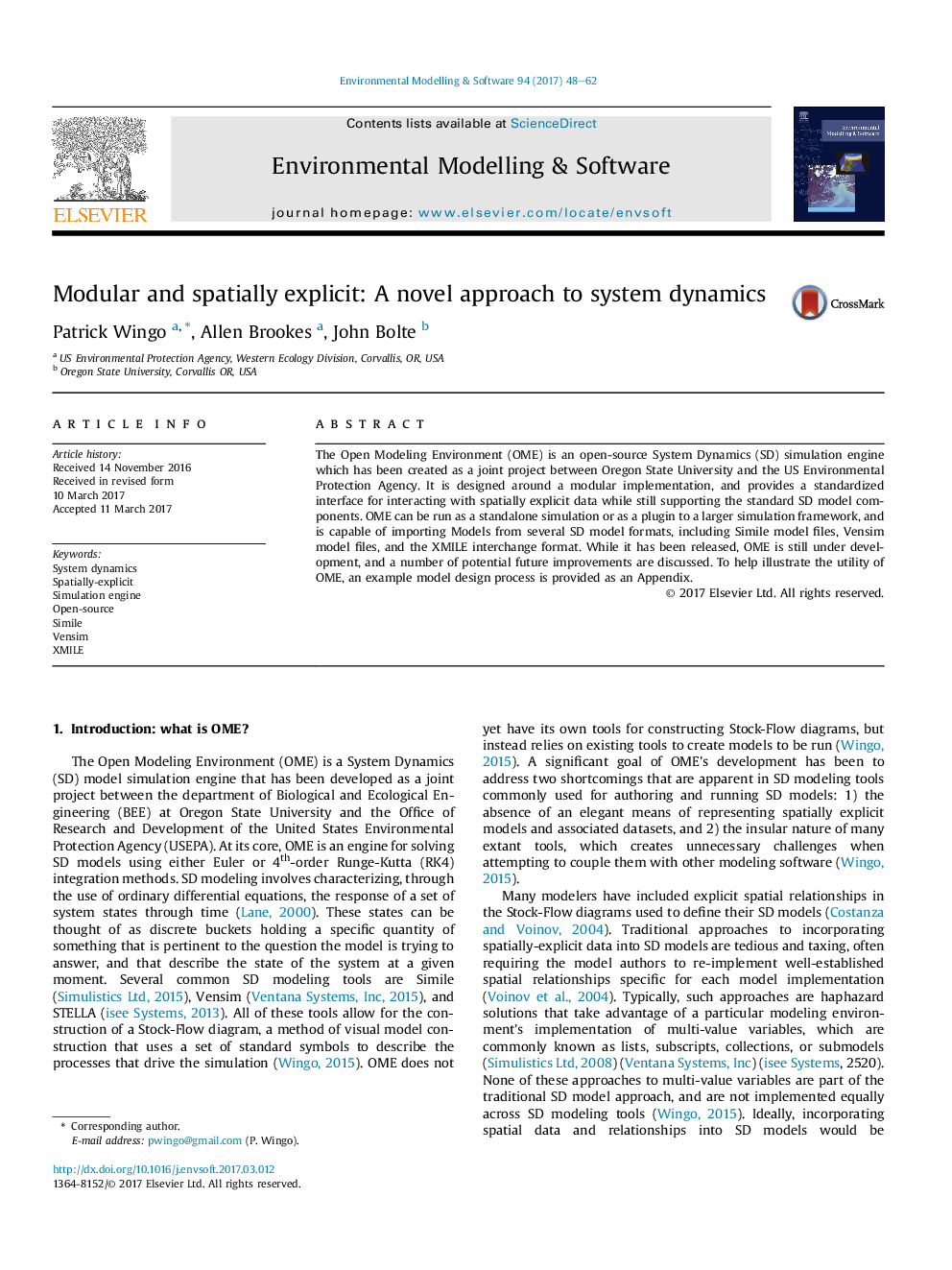 Modular and spatially explicit: A novel approach to system dynamics