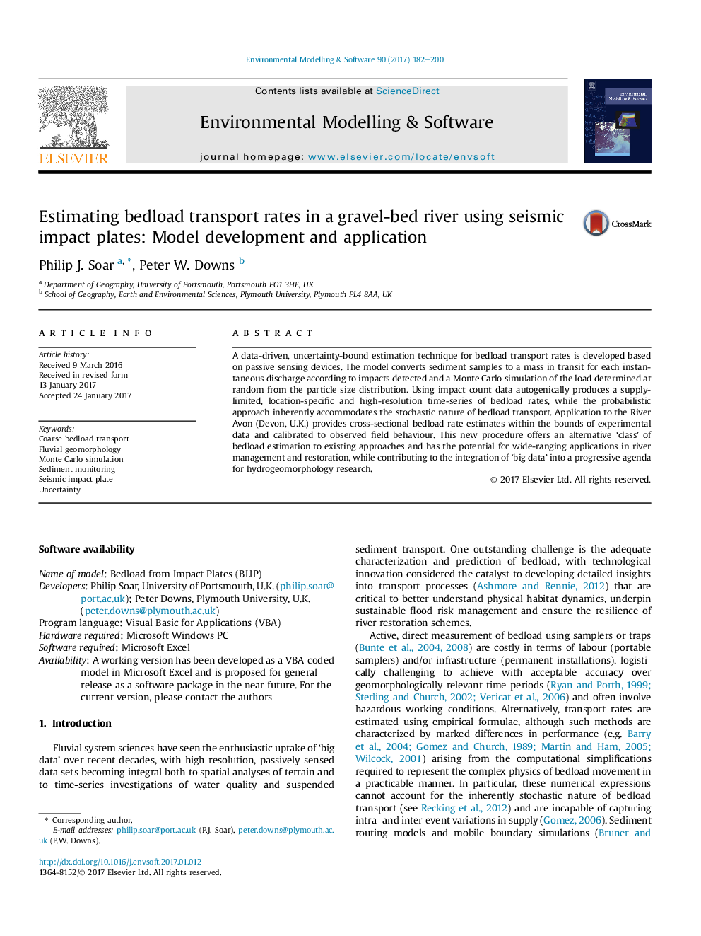 Estimating bedload transport rates in a gravel-bed river using seismic impact plates: Model development and application